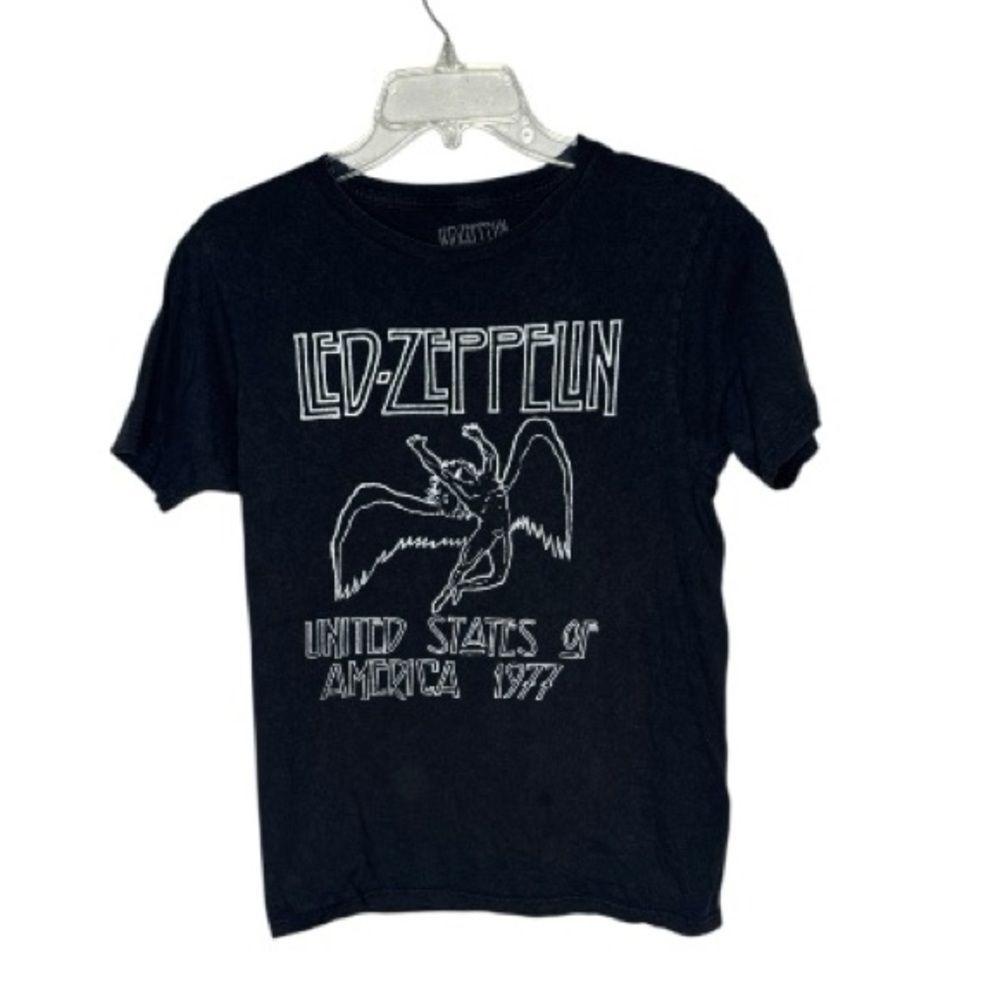 Led Zeppelin Black Graphic T-Shirt. Size Small.